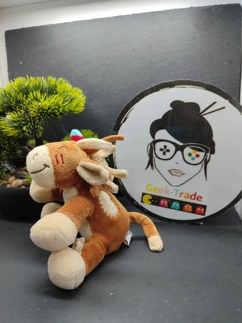 Peluche plat jument kaya beige indien noukie's carré pinto Marron cheval Tâches 