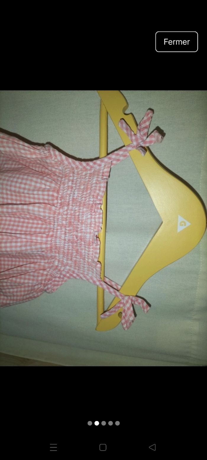 Robe rose et blanche 12 mois - photo numéro 2