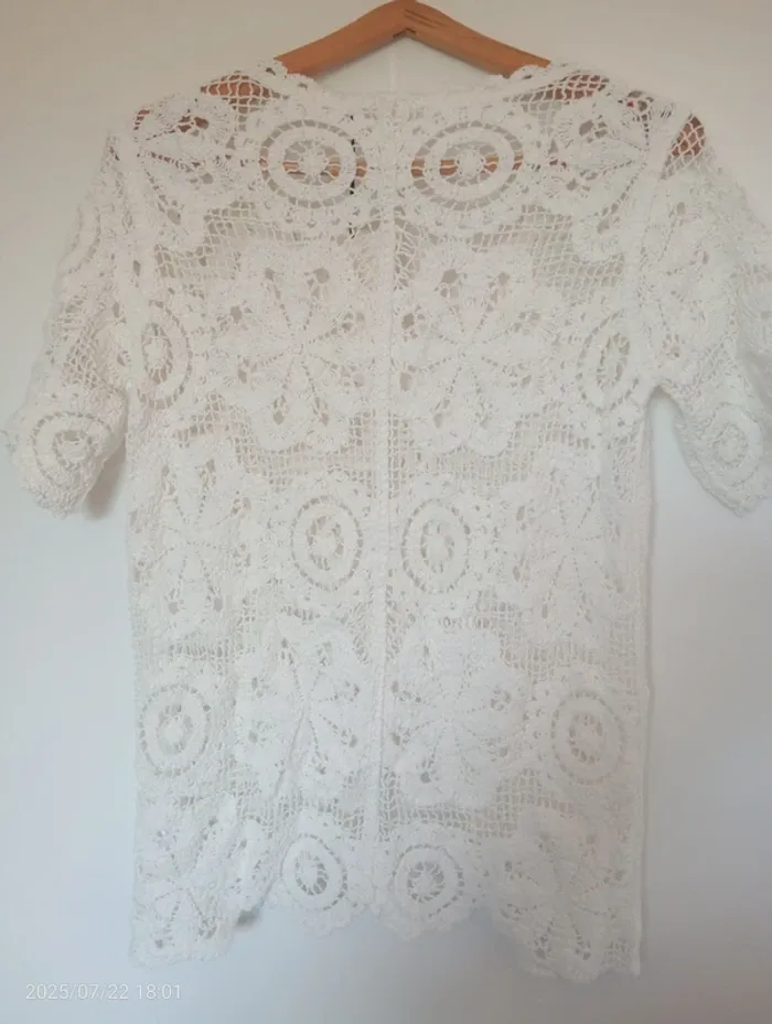 Gilet crochet dentelle - photo numéro 7