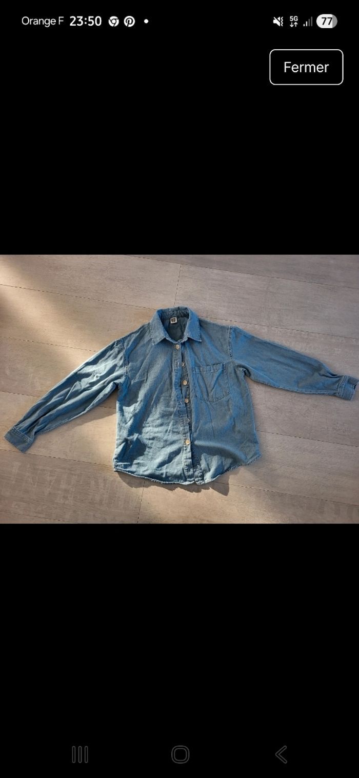 chemise en denim taille S