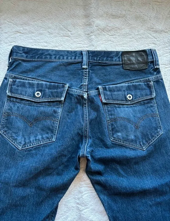 Jean Levi’s 569 loose Straight droit ample homme W33 L30 Made in Mexico bleu foncé L/44 Vintage Y2K - photo numéro 14