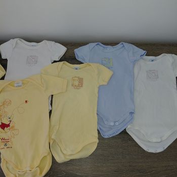 Petit Bateau- 5 bodies manches courtes 6 mois