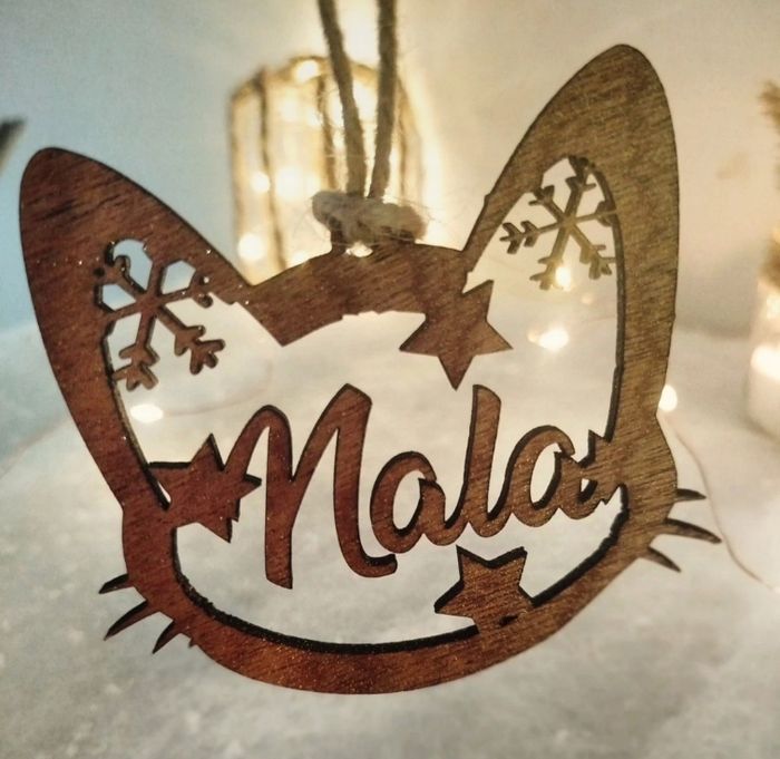 Boule de Noël personnalisée chat