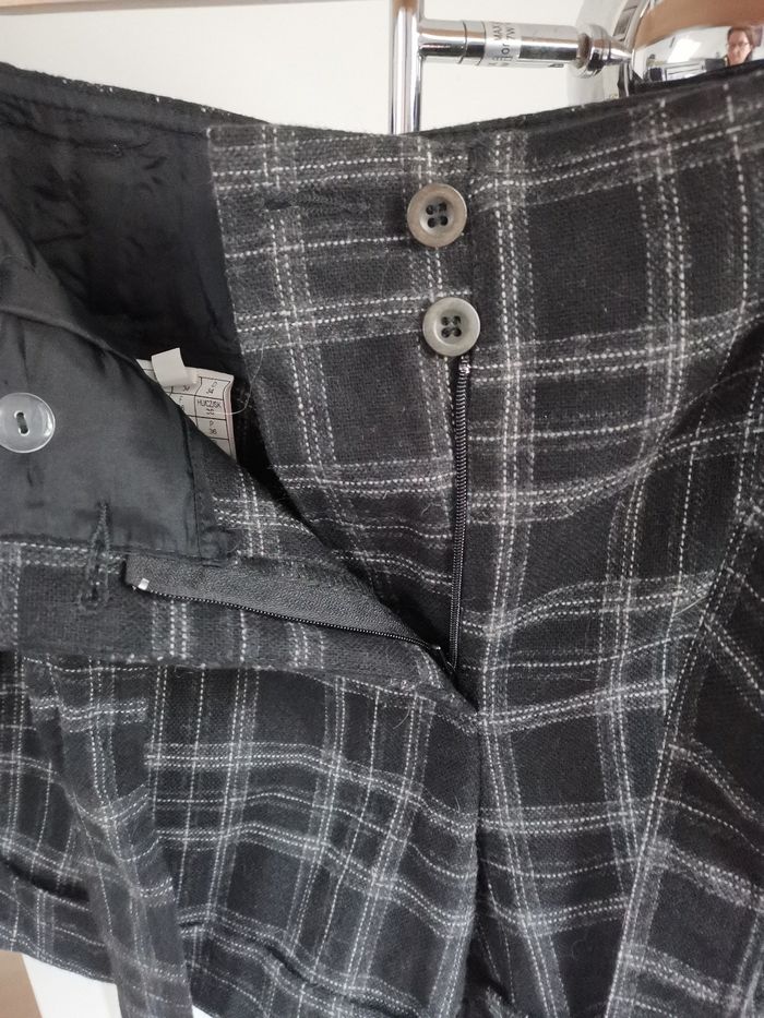 Short Promod noir et carreaux blancs T36 - photo numéro 3