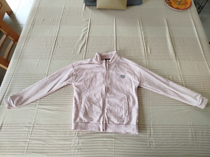 Gilet zippé rose poudré Okaïdi 8 ans