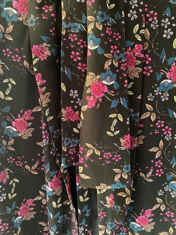 Veste  kimono noire fleurie 40 - photo numéro 5