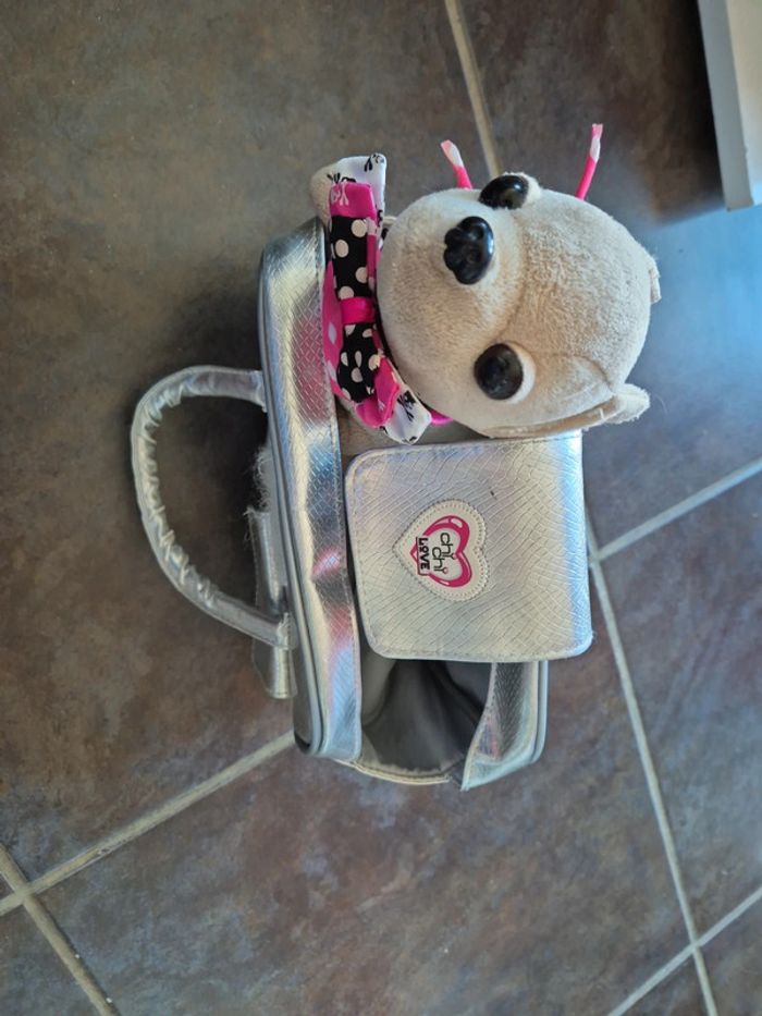 Peluche Chien chichi love avec son sac - photo numéro 2
