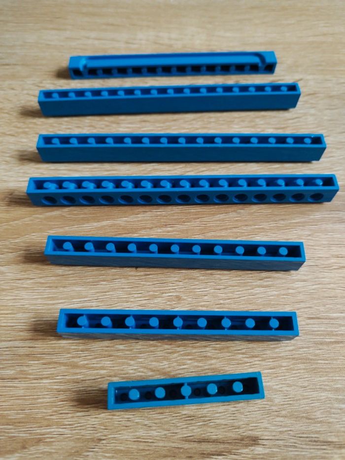 Lego 6973 lot 7 barrettes bleu divers - photo numéro 7