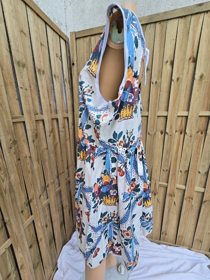 Robe provençale 🍒vintage fait main🍒 taille 48/50 regarder les mesures - photo numéro 3