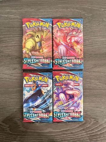 Art Set 4 Boosters Pokémon – Styles de Combat (EB05) Non pesés Scellés