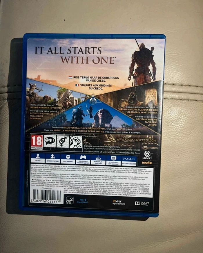 Jeu PS4 - Assassins creed origins - TBE - photo numéro 2