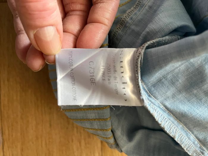 Chemise Sandro effet jean avec détails cloutés – Taille 1 (équiv. S/M) - photo numéro 5