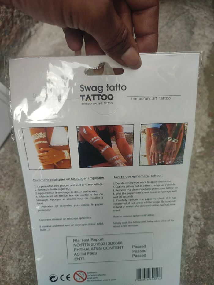 Tatouage plaquette temporaire - photo numéro 10