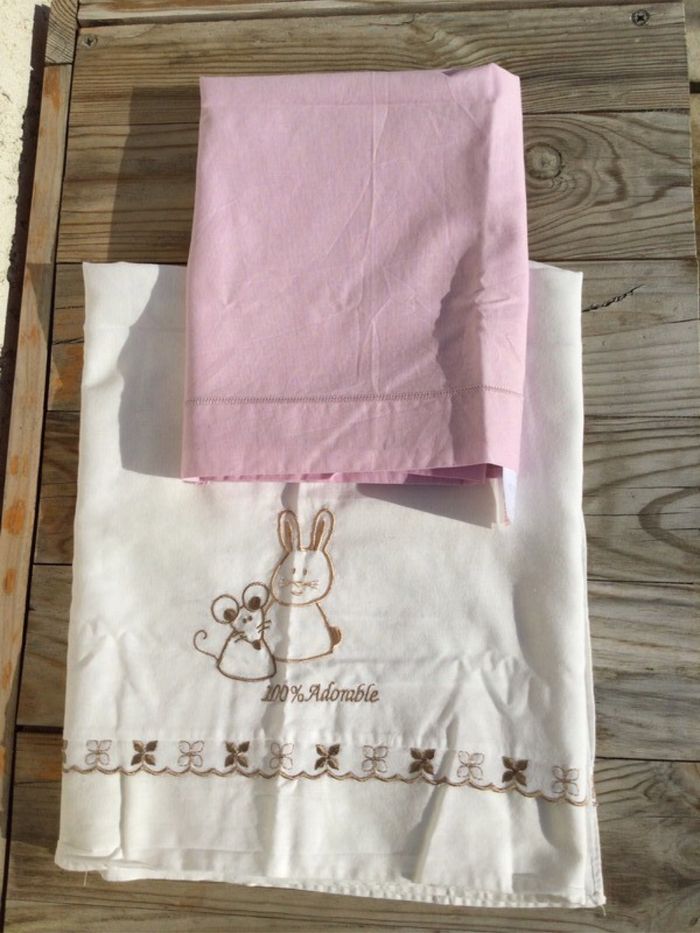 2 draps bébé vertbaudet - photo numéro 2