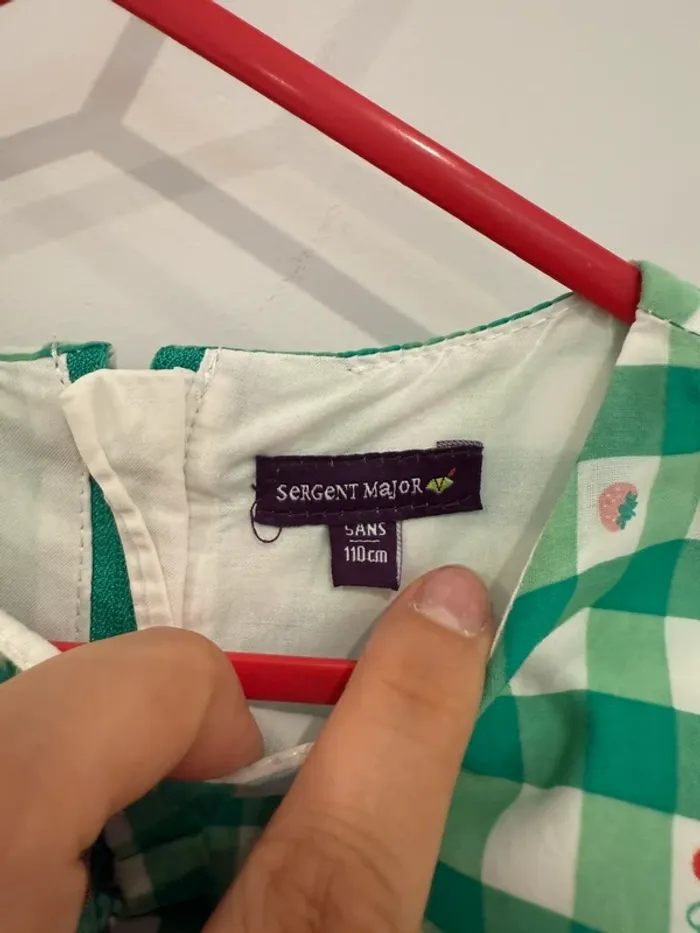 Robe à carreaux vertes thème fruits  Sergent Major - 5 ans - photo numéro 6