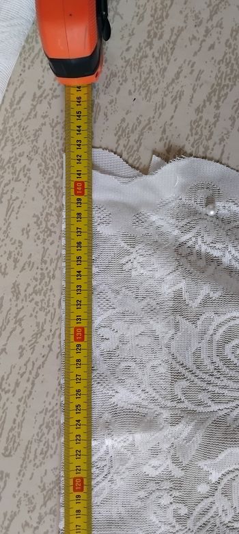 3 grands rideaux blanc perles 