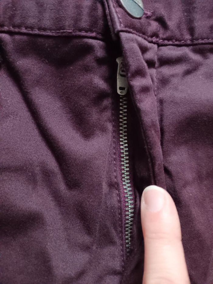 Pantalon zara man homme 38 bordeaux - photo numéro 4