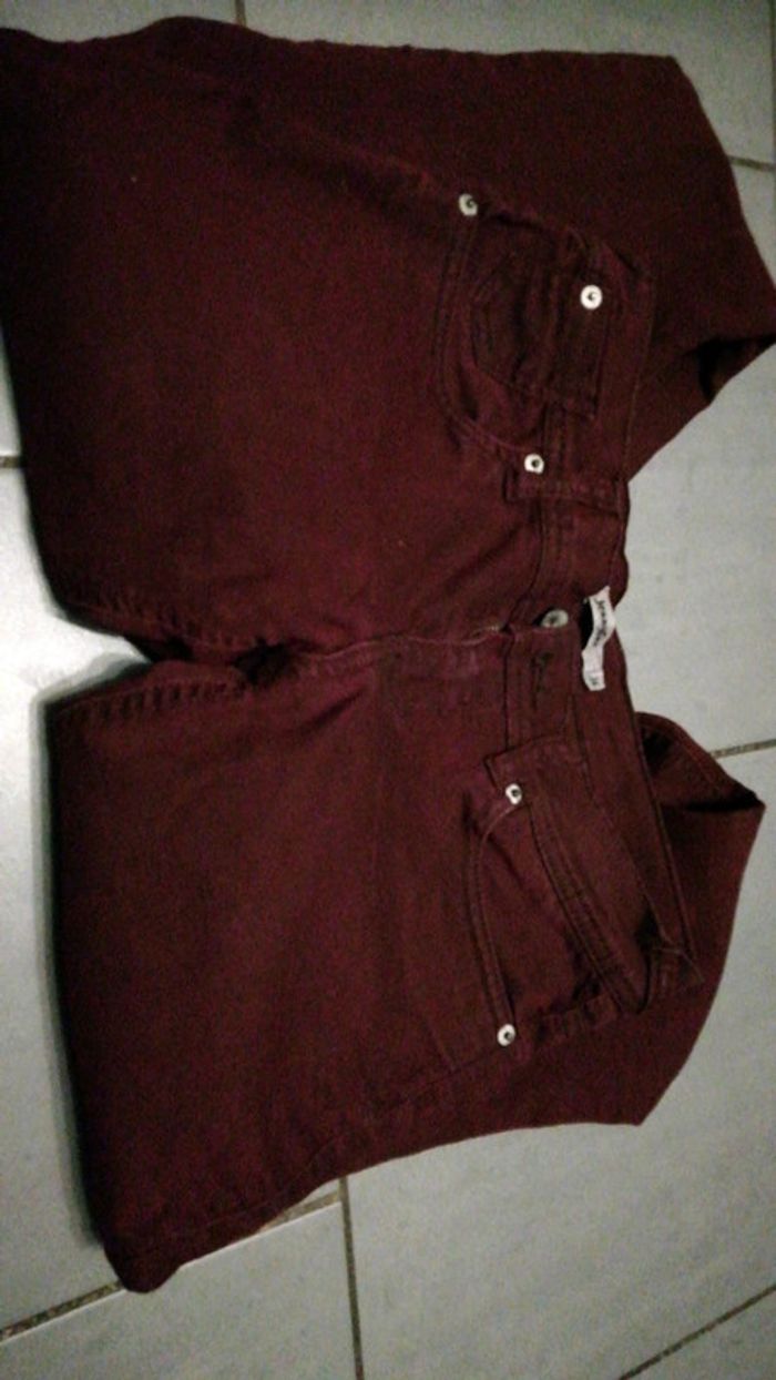 Pantalon Jennifer 34 bordeaux - photo numéro 4
