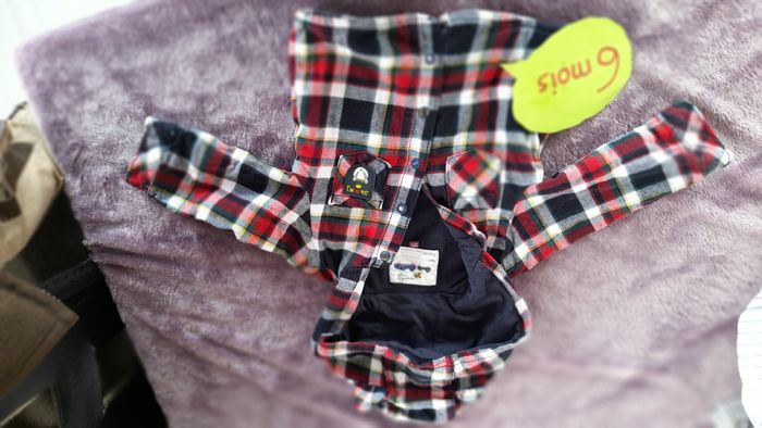 Chemise carreaux à capuche