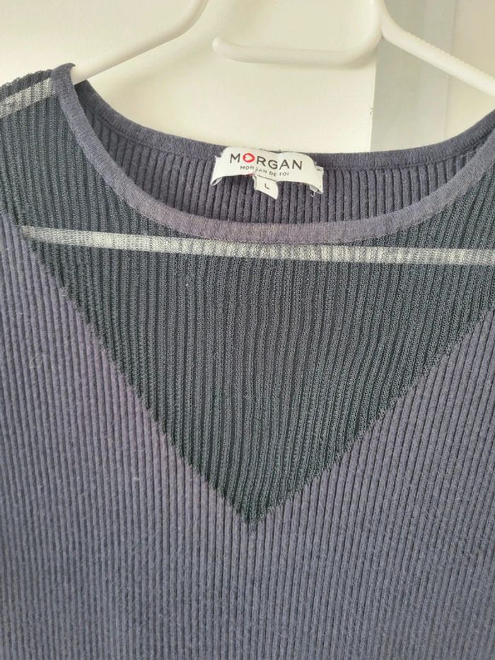 Pull Bleu Marine Femme Morgan – Taille L – Bon État - photo numéro 2
