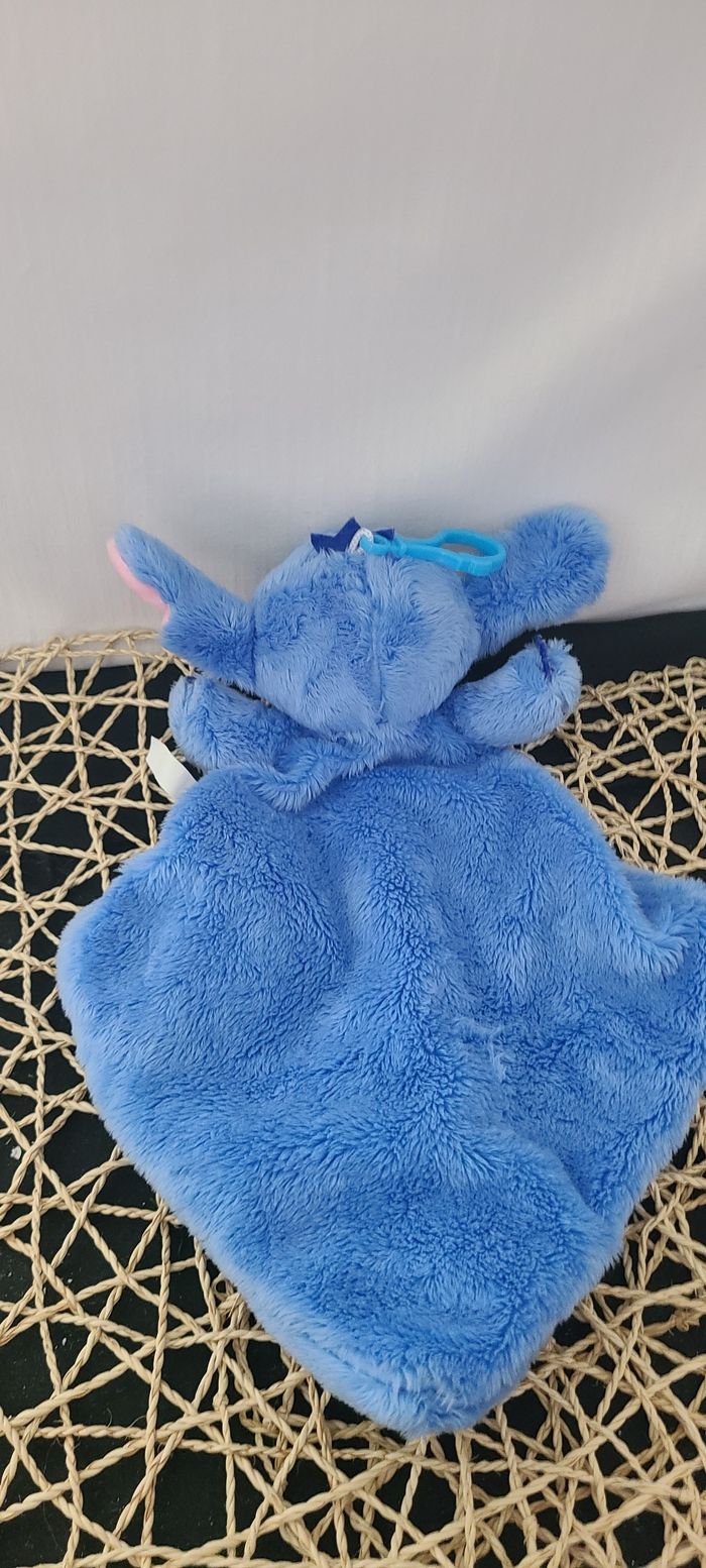 Disney Stitch doudou plat bleu turquoise - photo numéro 3