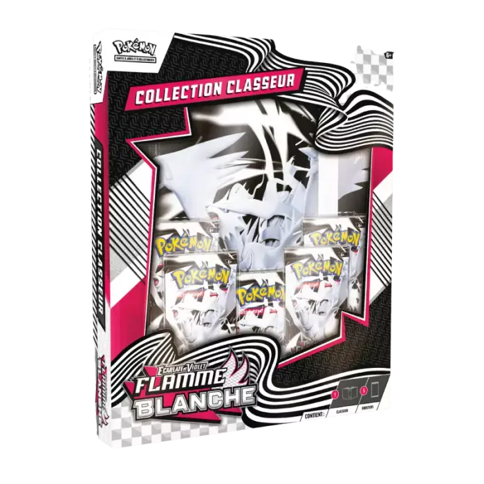 Pokémon - Écarlate et Violet – Coffret classeur Flamme blanche EV10.5 (5 boosters)