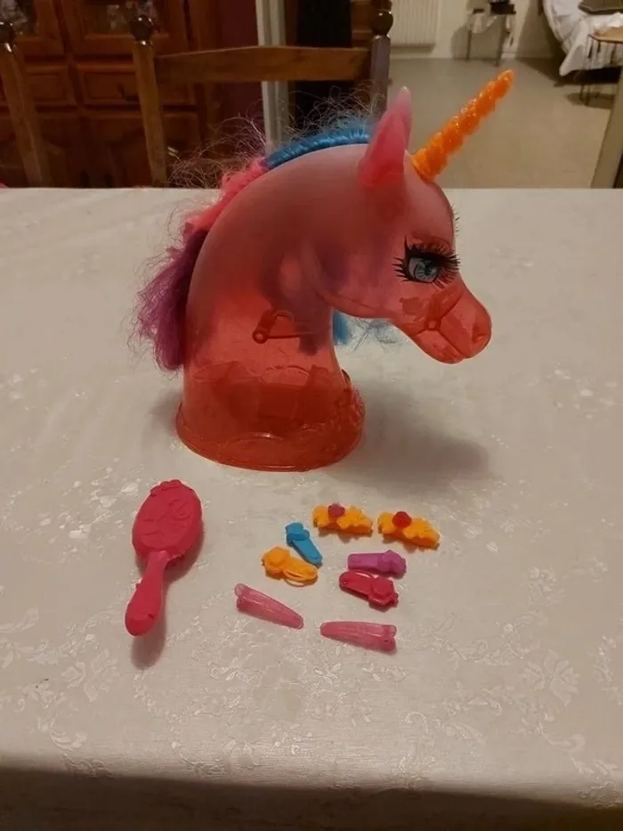 Tête à coiffer licorne barbie - photo numéro 2