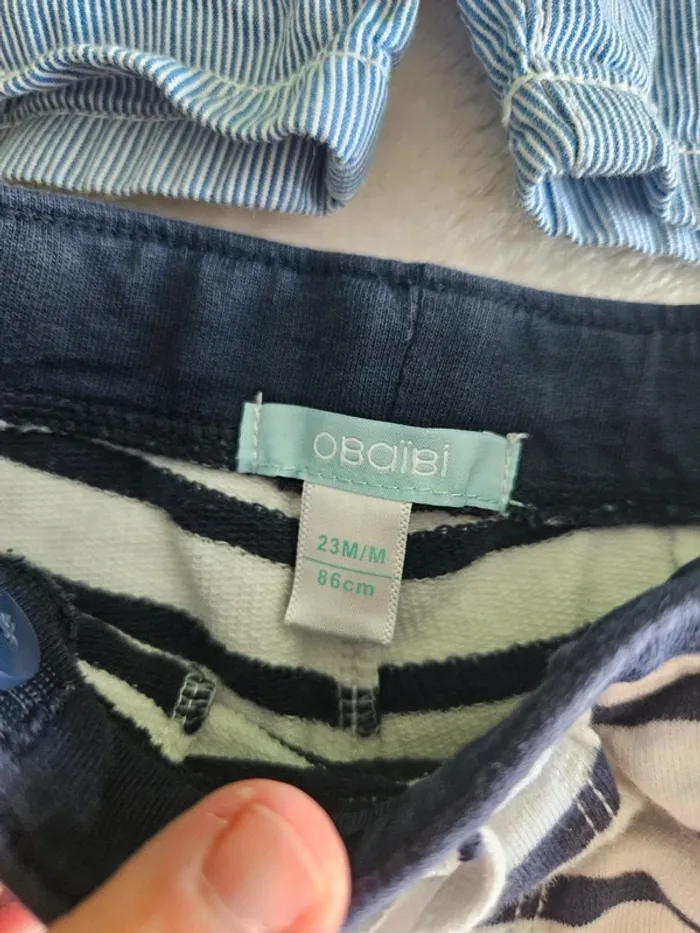 Lot de 3 shorts obaïbi 23 mois 86cm - photo numéro 7