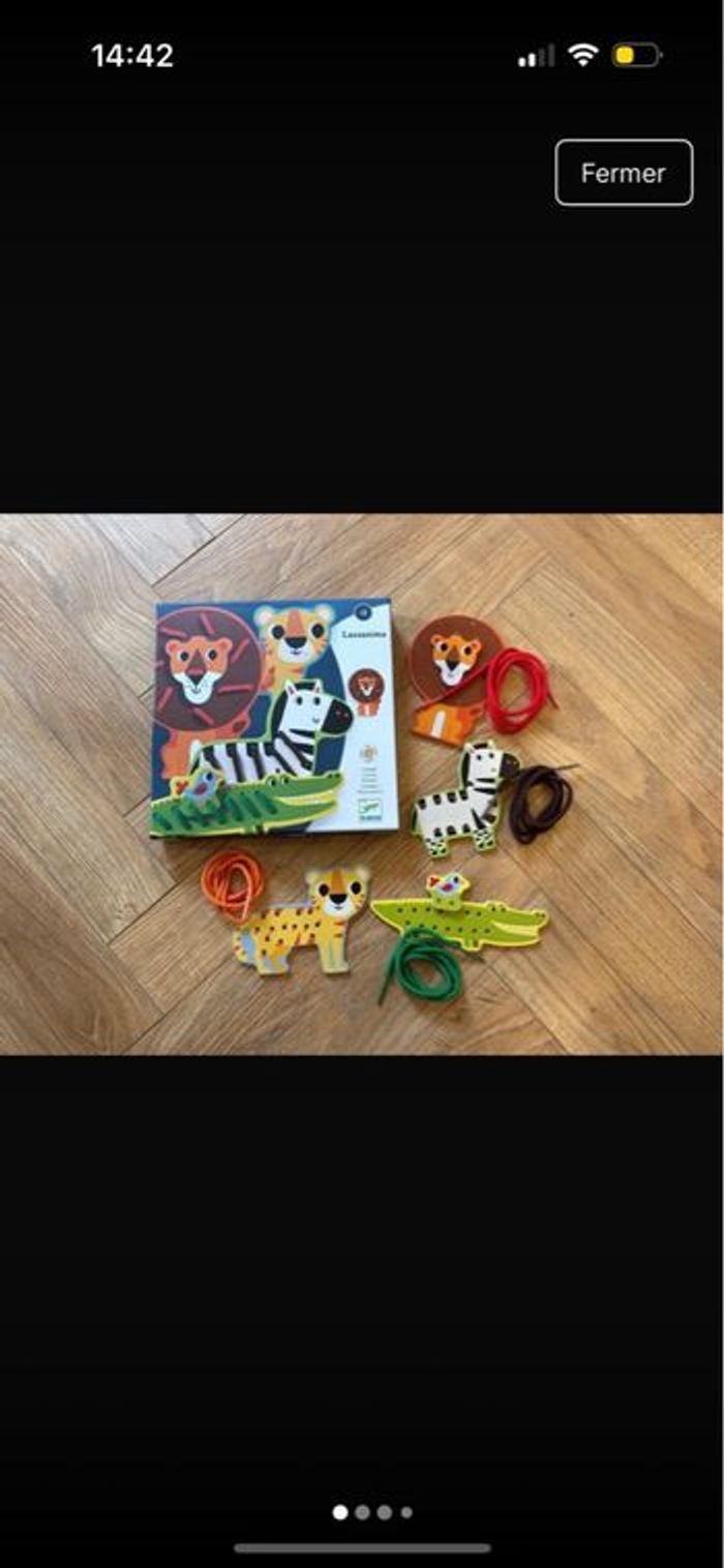Jeu enfant Lassanimo animaux savane Djeco - photo numéro 3