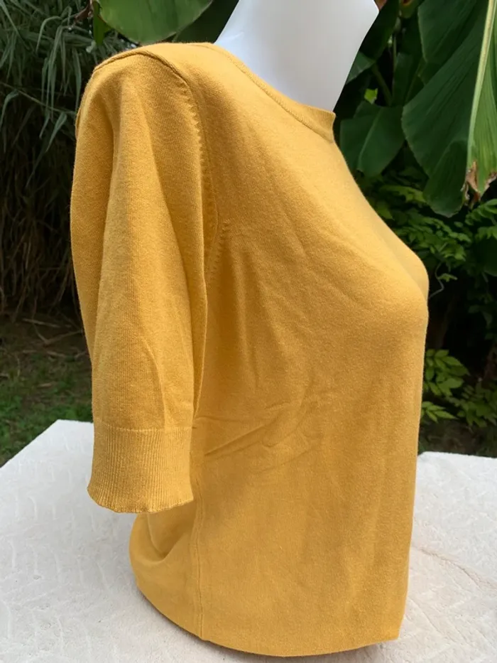 Pull Miller&Monroe taille XL manches courtes moutarde - photo numéro 5