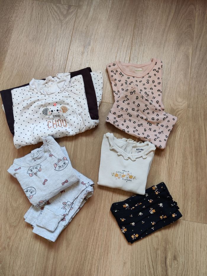 Lot de 4 ensembles fille 12 mois