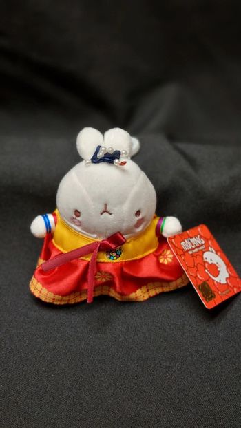 Peluche Molang Tenue Coréenne Hanbok Keychain - Corée du Sud