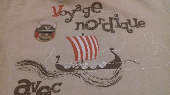 Sous pull 6 mois 🚼 garçon hiver 🌬beige viking matieres 6 mois - photo numéro 3