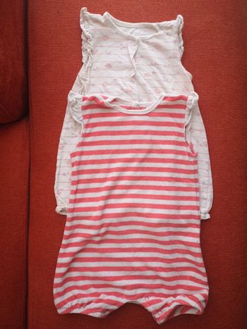 Lot de 2 barboteuses été fille