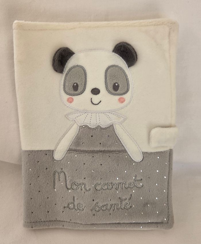 Ensemble doudou Panda - Peluche - Protège carnet de santé- Mots d'enfants - photo numéro 3