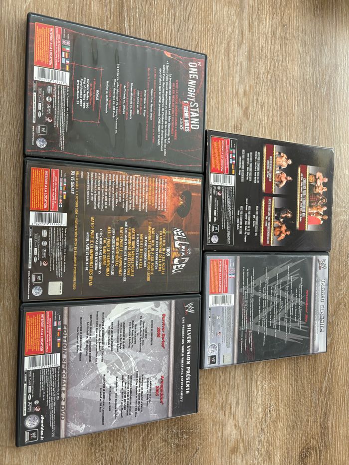 Lot de 5 dvd de catch wwe wrestle vintage - photo numéro 2