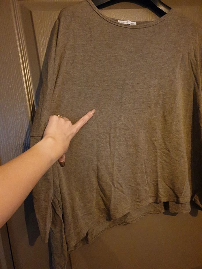 Haut asymétrique "Zara" taupe - photo numéro 7