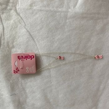 Collier et bracelet chaton rose Claire s