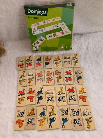 Domino animaux en bois