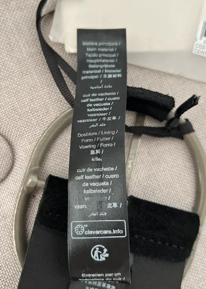 Ceinture en cuir noir IKKS – Neuve - photo numéro 5