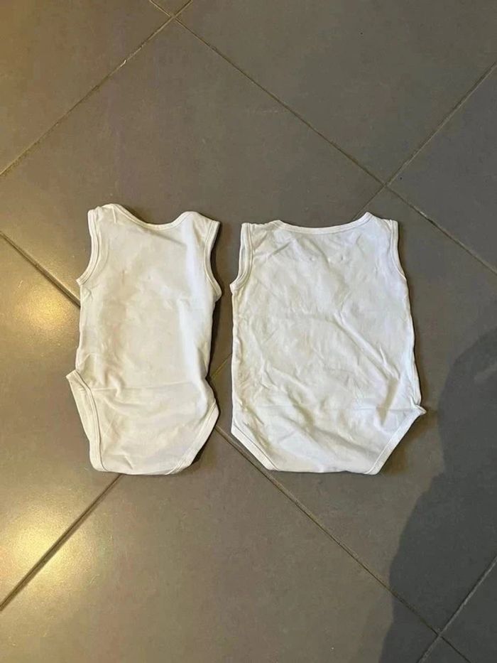 Lot de 2 Bodies débardeur - Sweet & Soft - 80 & 92 cm- Blanc - photo numéro 4