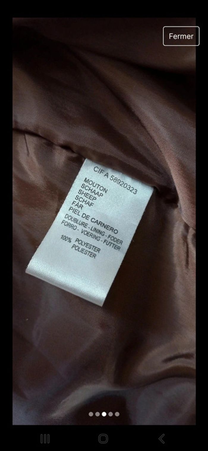 Veste mouton cuir 🤍 - photo numéro 3