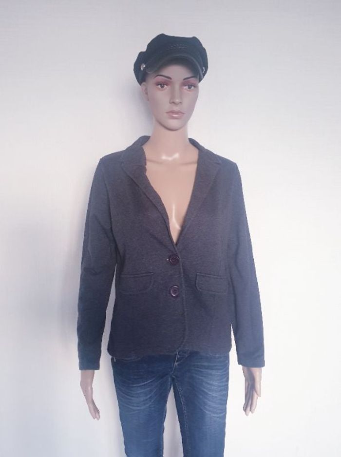 Magnifique veste blazer sweat gris