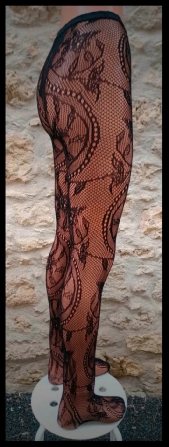 Collant résille motif fantaisie - photo numéro 4
