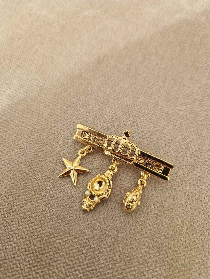 Broche dorée décorative vintage - photo numéro 6