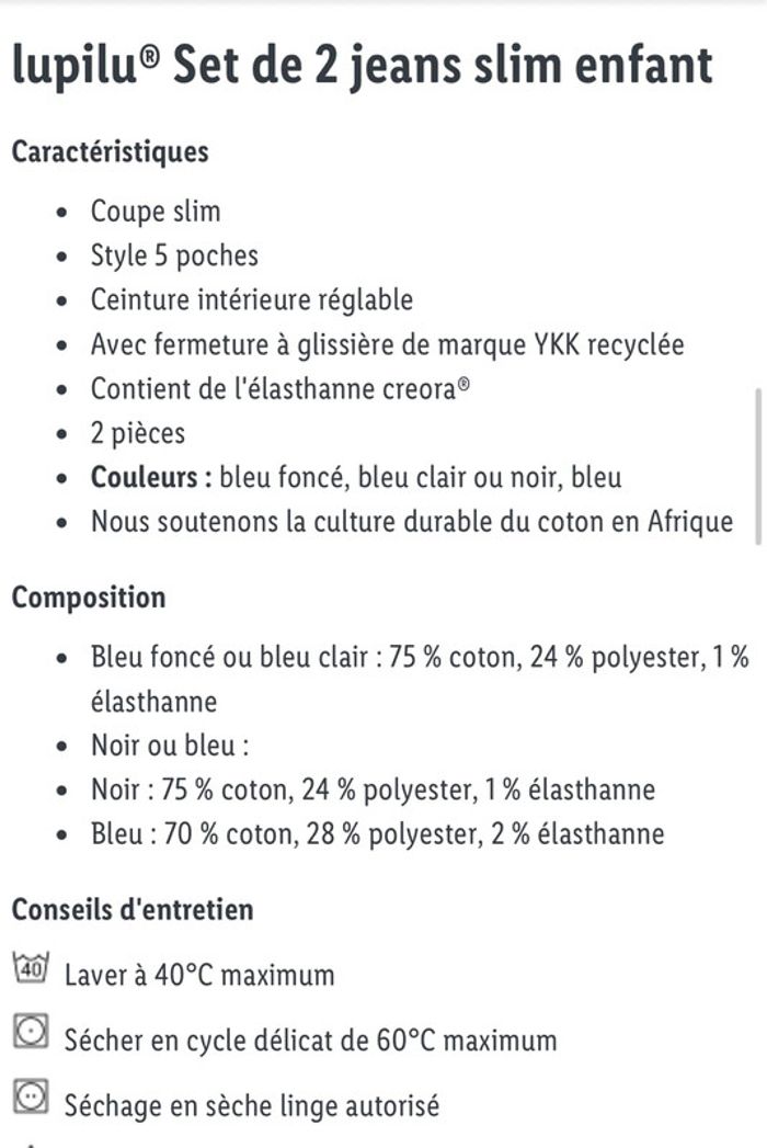 Lot 2 jeans slim 7-8 ans neufs - photo numéro 7