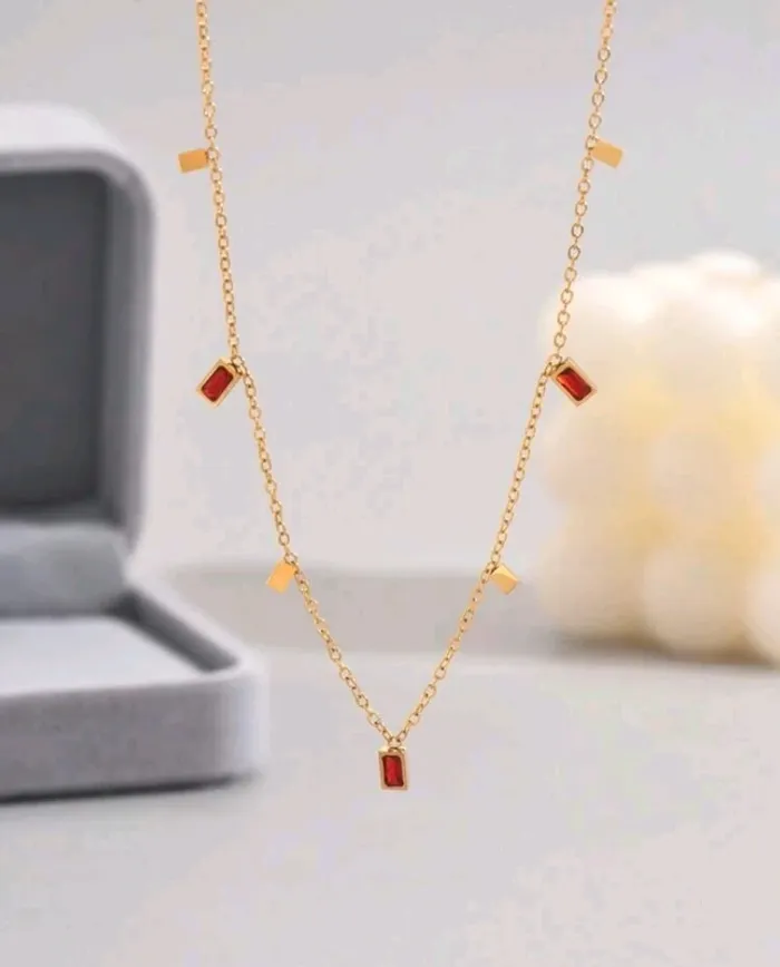 Collier acier Formes géométriques