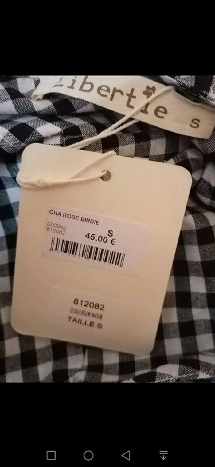 Robe vichy / petits carreaux noir blanc Taille S Libertie - photo numéro 12