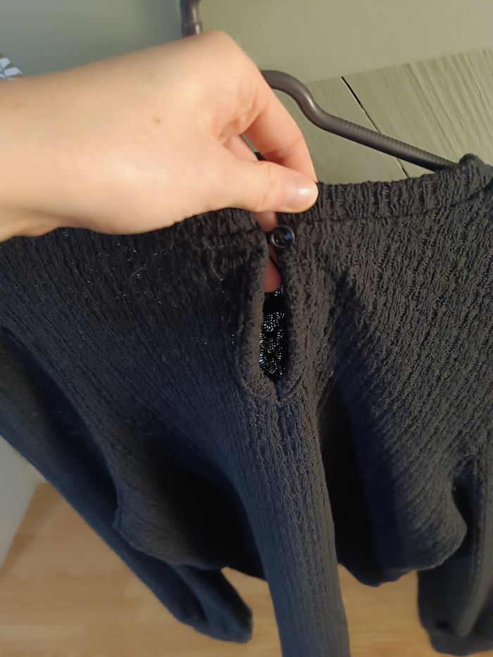 Blouse en maille noir Kiabi - Taille M - photo numéro 5