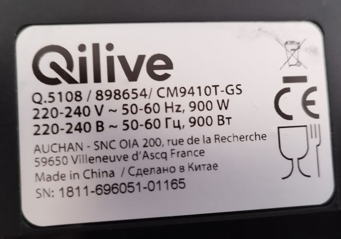 Cafetière électrique Qilive / 900W 1,5L Programmable 12 tasses 898654 CM9410T-GS - photo numéro 5